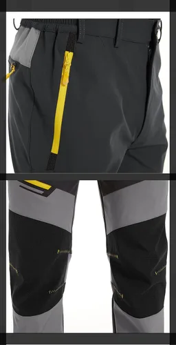 Miniatura 4 de MAGCOMSEN Men's Hiking Pants 5 Zipper Pockets Outdoor Lightweight Water Resistant Reinforced Knees Work Pants