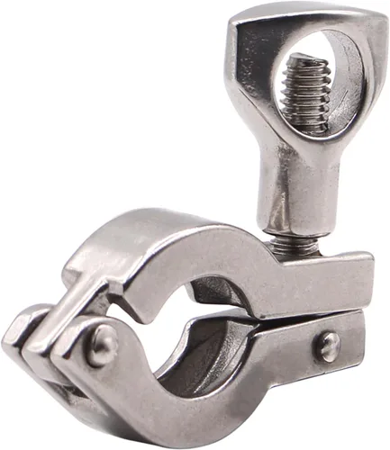 Miniatura 14 de DERNORD Abrazadera Sanitaria de Acero Inoxidable de Un Solo Pin Tri Clamps Trébol (Tubo OD: 3")