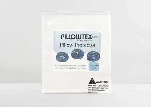 Miniatura 2 de 100% algodón, a prueba de plumas, protector de almohada, reduce los golpes con fundas hipoalergénicas, transpirables, lavables a máquina