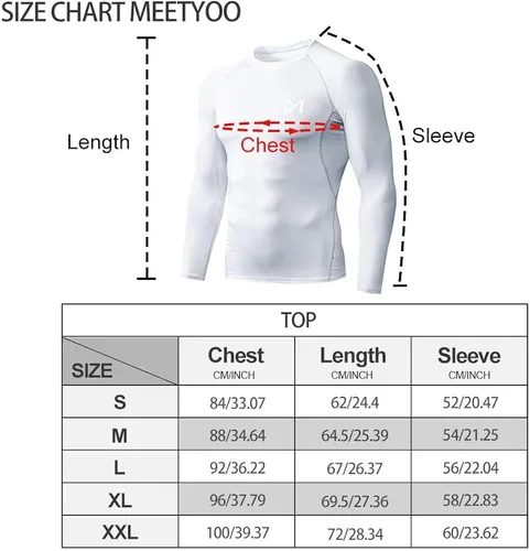 Miniatura 6 de MEETYOO Camisa de compresión de manga larga para hombre