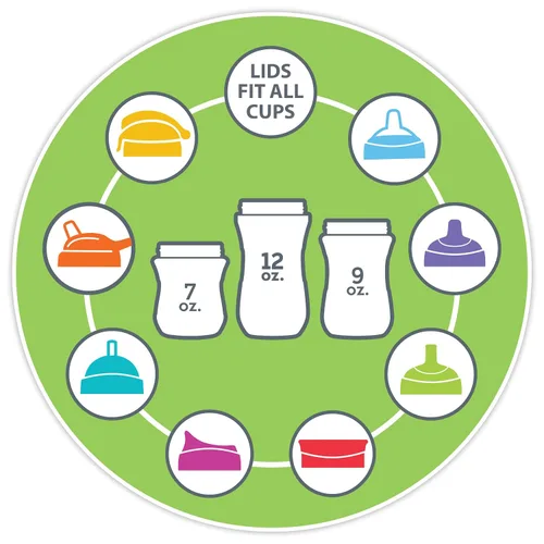Miniatura 9 de Chicco My Tumbler Vaso para niños de 2 años en adelante, botella de agua a prueba de derrames cuando está cerrada con boquilla de flujo libre, asa
