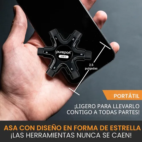 Miniatura 6 de Kit de Limpieza Multi-Herramienta PurePort USB-C Limpia, repara y restaura puertos USB C y cables de teléfono celular, tableta y portátil