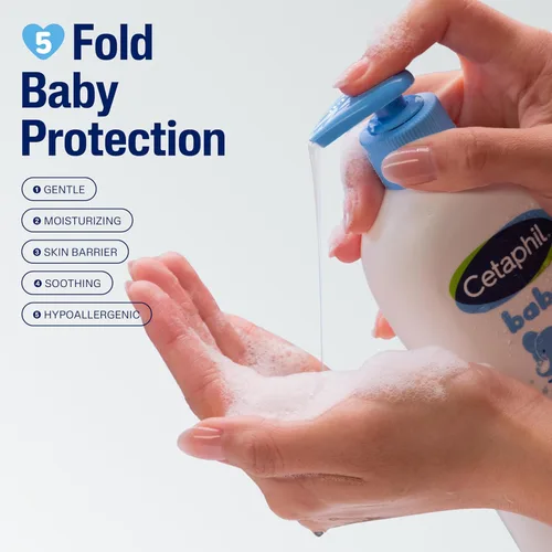Miniatura 2 de Cetaphil Jabón y champú para bebés, 13.5 onzas, paquete de 2, hipoalergénico, lo suficientemente suave para el uso diario, sin jabón