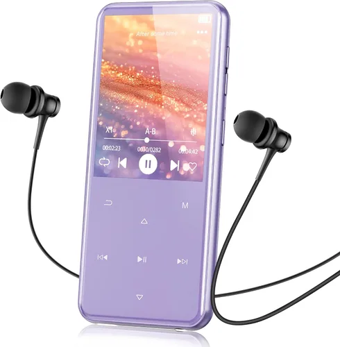 Miniatura 16 de AGPTEK Reproductor MP3 de 64 GB con Bluetooth, M3 Reproductor de música de 2.4 pulgadas con altavoz y radio FM, botones táctiles, soporta hasta 128