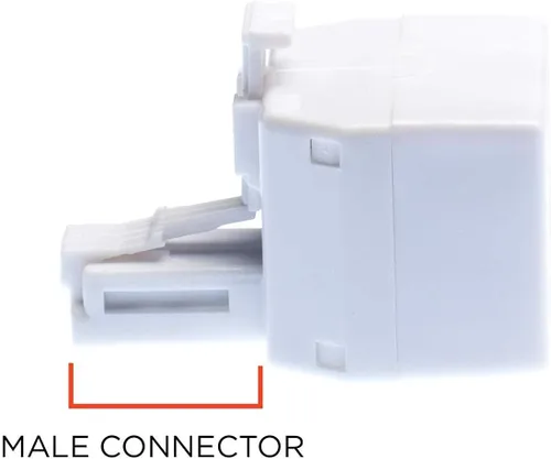 Miniatura 5 de THE CIMPLE CO Divisor de teléfono de 2 líneas para línea fija - Divisor de teléfono de 2 vías (1 y 2 líneas) con conector Keystone RJ11 - Divisor