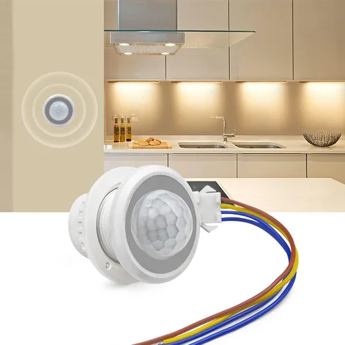 Miniatura 4 de Mini Interruptor de Luz con Sensor de Movimiento 110-220V Sensor PIR Detección Inteligente Retardo de Tiempo Ajustable Detector de Inducción