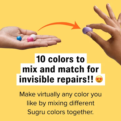 Miniatura 7 de Sugru - Pegamento multiusos moldeable para fijación y fabricación creativa, 8 unidades, negro, blanco, rojo, amarillo y azul, 8