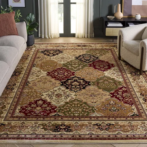 Miniatura 21 de SAFAVIEH Lyndhurst Collection LNH221C - Alfombra cuadrada de 8 pies multicolor / beige tradicional oriental, no desprende pelusa, para sala