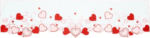 Miniatura 2 de Bufanda bordada con diseño de corazón y mantel (70 x 17 pulgadas)