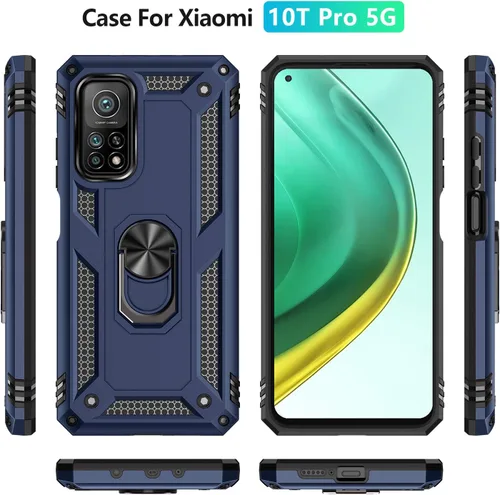 Miniatura 2 de Funda para Xiaomi 10T 5G Mi 10t Pro 5G con protector de pantalla, protección militar delgada a prueba de golpes Armor Defender Funda protectora