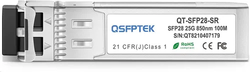 Miniatura 2 de Módulo SFP28 LR 25G, transceptor SFP óptico 25GBASE-LR, mini gbic multimodo VSEL+PIN para Cisco SFP-25G-LR-S (1310nm, 10KM, con DDM)