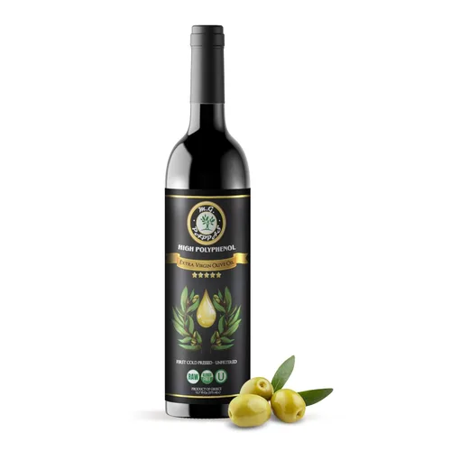 Miniatura 15 de M.G. PAPPAS Aceite de oliva extra virgen infundido con albahaca rico en polifenoles - Aceite de oliva griego prensado en frío y sin filtrar - Alto