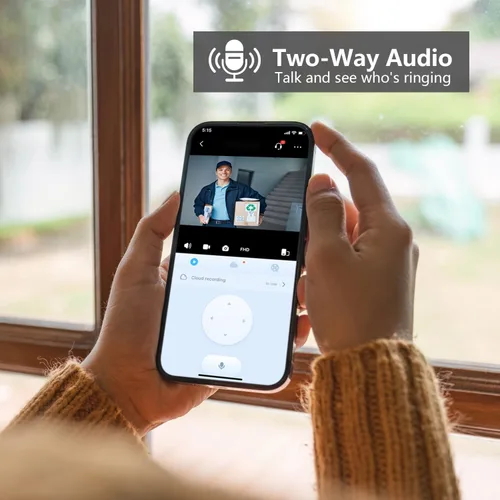 Miniatura 3 de Timbre de video inalámbrico HD con timbre, detección humana inteligente, alerta en tiempo real, visión nocturna FHD, audio bidireccional, IP65 1080p