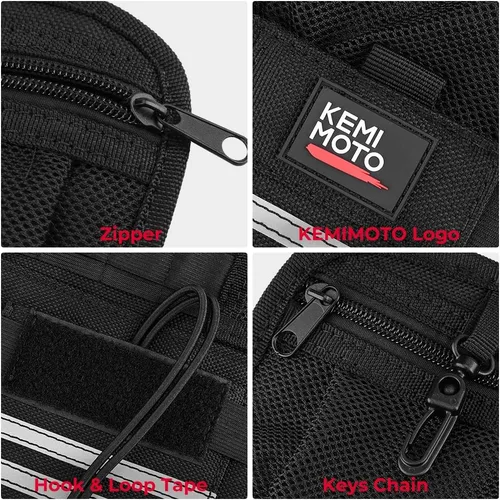 Miniatura 5 de KEMIMOTO Organizadores de alforjas universales para modelos de moto de turismo, para Street Glide Road Glide Road King, organizadores de bolsas