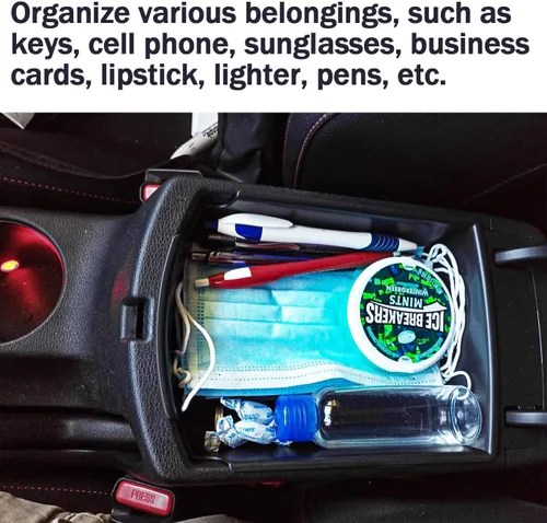Miniatura 5 de TACORBO - Organizador de consola central compatible con KIA Soul 2020 2021 2022 2023 2024 2025, accesorios para reposabrazos y guantera