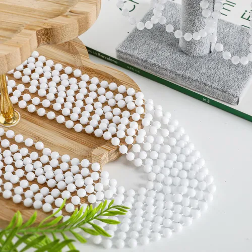 Miniatura 3 de Huskein Cuentas de Mardi Gras, 120 collares de cuentas, cuentas blancas de 33 pulgadas a granel, accesorios de Mardi Gras, regalos de desfile