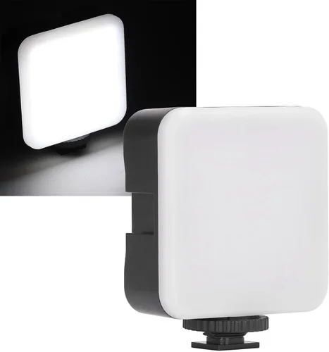 Miniatura 3 de VBESTLIFE Luz de relleno LED con orificio de tornillo de 1/4 pulgadas, luz de relleno de cámara portátil, luces LED de fotografía en cámara