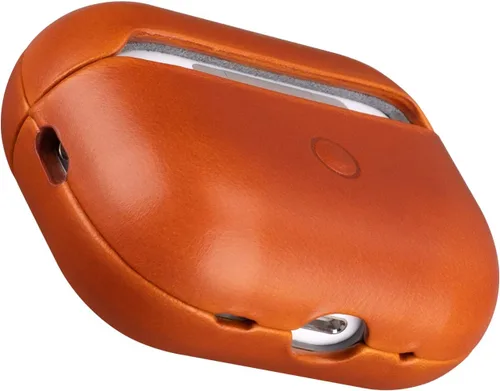 Miniatura 15 de Maogoam Funda de cuero para AirPods Pro 2 con botón, funda de piel auténtica de cera de aceite curtido vegetal para AirPods Pro 2ª
