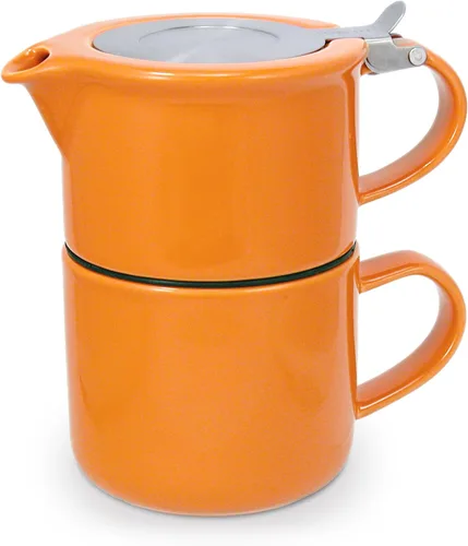 Miniatura 9 de FORLIFE Té para uno con infusor de 14 onzas, grafito negro