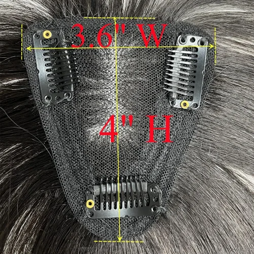 Miniatura 8 de Anemone Extensiones de cabello humano de encaje tejido a mano con clip en extensiones naturales brasileñas para mujer, cubierta recta para pérdida
