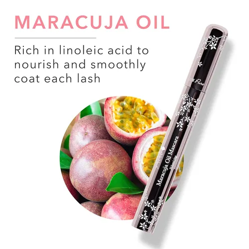 Miniatura 4 de 100% PURE Máscara de pestañas de aceite de maracuja, volumen y longitud intensos dramáticos, maquillaje de pestañas voluminosas pigmentadas