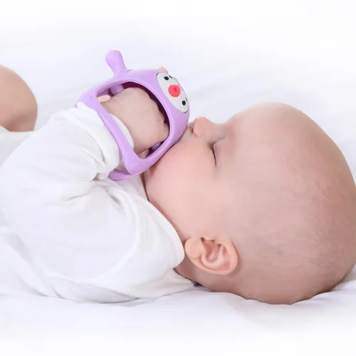 Miniatura 14 de Smily Mia Juguetes de dentición para bebés de 0 a 6 meses, mordedores para bebés de 3 a 6 meses Mordedor de pingüino Mordedor de mano Manoplas