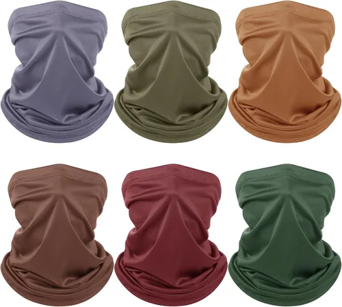 Miniatura 14 de Geyoga 6 piezas de protección UV para el verano, polaina de cuello refrescante, ropa para la cara, polaina para cuello, bufanda, protector solar