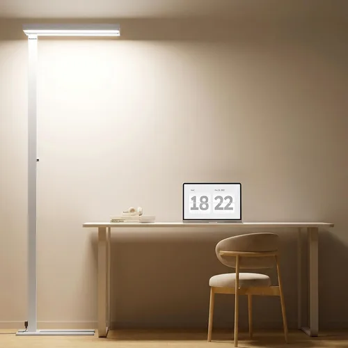 Miniatura 9 de Lámpara de pie LED Honeywell 8000LM, 02E Gen Sunturalux Luz de pie de lectura que cuida los ojos, 80W Luz natural moderna 4000K regulable de 77