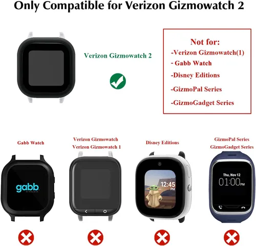 Miniatura 2 de Paquete de 3 fundas compatibles con Gizmo Watch 2 protector de pantalla para niños Funda protectora sensible al tacto Protección duradera