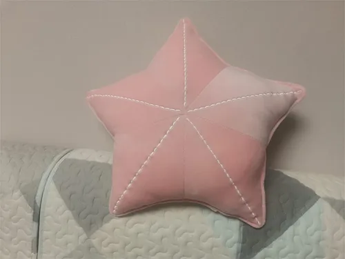Miniatura 7 de Almohada de suelo de concha de estrella de mar para sofá, almohada de lectura para automóvil (rosa claro, 19.6 pulgadas)