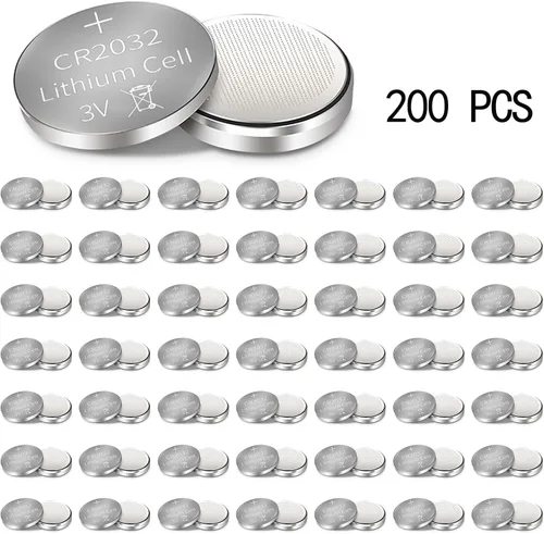 Miniatura 3 de 200pcs 2032 Batería, CR2032 batería de litio 3V moneda, CR2032 3V batería para llavero, batería de litio CR2032