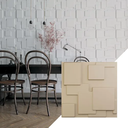 Miniatura 26 de Ekena Millwork WP20X20GOWH 19 5/8 pulgadas de ancho x 19 5/8 pulgadas de alto Gomez EnduraWall Decorativo 3D Panel de pared cubre 2.67 pies