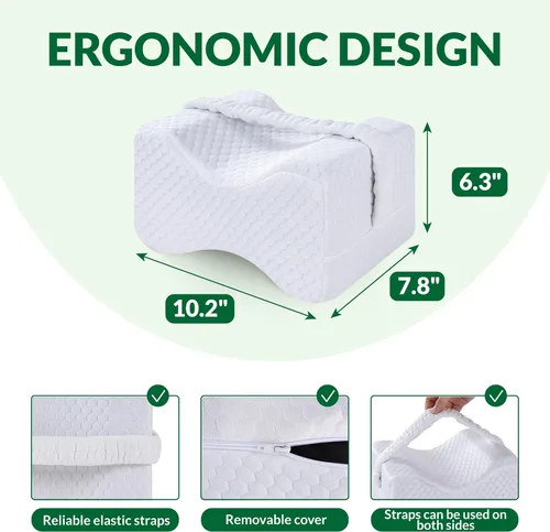 Miniatura 2 de Almohada de rodilla para personas que duermen de lado, almohada entre las piernas para dormir de lado, alivio del dolor de espalda y ciática