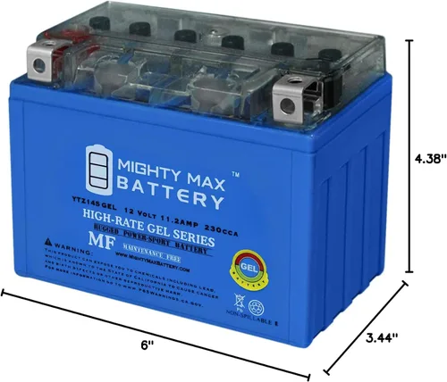 Miniatura 9 de Mighty Max Battery YTZ14S - Batería de repuesto de gel compatible con KTM 1090 Adventure 19