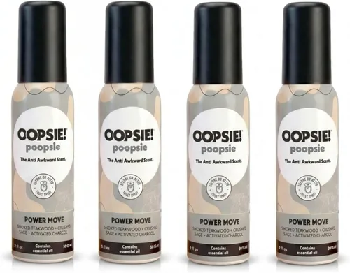 Miniatura 12 de Oopsie Poopsie Aerosol para inodoro – Antes y después de ir – Spray neutralizador y eliminador de olores de baño, tamaño de viaje con aceites