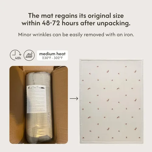 Miniatura 5 de Hakuna Matte - Alfombra de juego prémium para bebé de terciopelo coral ultrasuave con espuma viscoelástica, antideslizante, resistente al agua,