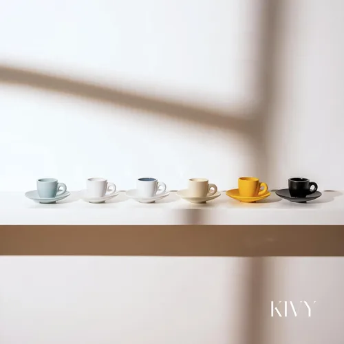 Miniatura 7 de KIVY Tazas de Gres para Espresso, Juego de 4 Piezas - Diseño Italiano, de Paredes Gruesas, 3 oz, Aptas para Microondas y Lavavajillas Verde