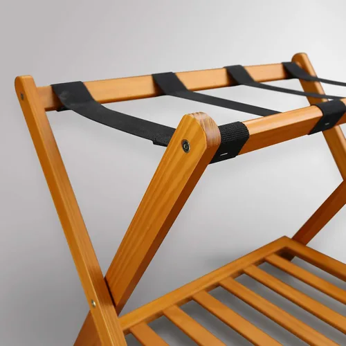Miniatura 8 de Casual Home estantería para equipaje con estante, madera maciza, Madera, Espresso