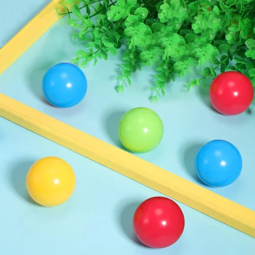 Miniatura 6 de Civaner 6 bolas de repuesto de plástico multicolor pequeñas, bulldozer popper, bolas de juguete de 1.75 pulgadas, suaves a prueba de aplastamiento