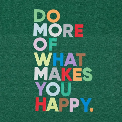 Miniatura 4 de Camiseta de manga corta para mujer, diseño con texto en inglés "Happy Graphic