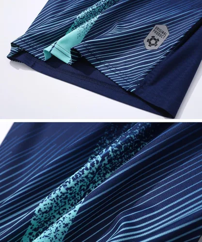 Miniatura 6 de Paquete de 2 camisetas de fútbol y pantalones cortos para niño, de secado rápido, uniforme de entrenamiento de equipo deportivo