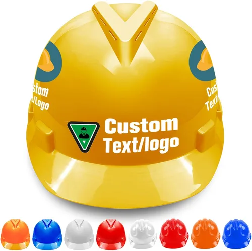 Miniatura 11 de Cascos de seguridad personalizados para hombres, casco de construcción de logotipo personalizado Azul