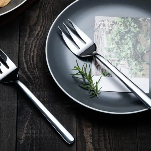 Miniatura 6 de Platos para servir, tenedores de acero inoxidable, utensilios de 9 pulgadas, para pasteles, mantequilla, pastelería, servidores