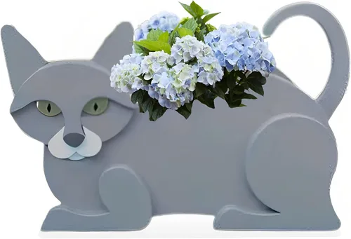 Miniatura 37 de Macetero de flores para perros, regalos para mujeres, bonitas macetas de PVC para perros, macetas para interiores y exteriores, maceta de jardín