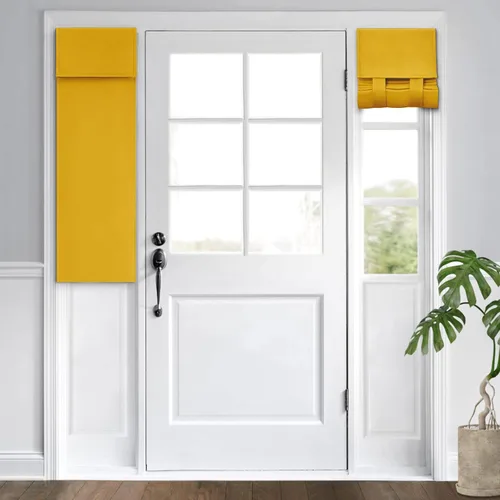 Miniatura 31 de HOMEIDEAS Cortinas Opacas para Aula para Puerta Principal, Cubierta de Ventana de Puerta de Aula, Persianas de Privacidad con Aislamiento Térmico