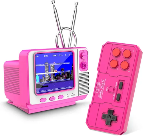 Miniatura 8 de Consola de Juegos Portátil Retro - GV300S 42 JALECO+168 Juegos Clásicos Estilo Mini TV con Pantalla IPS de 3.0 Pulgadas, Función de Guardado, Admite