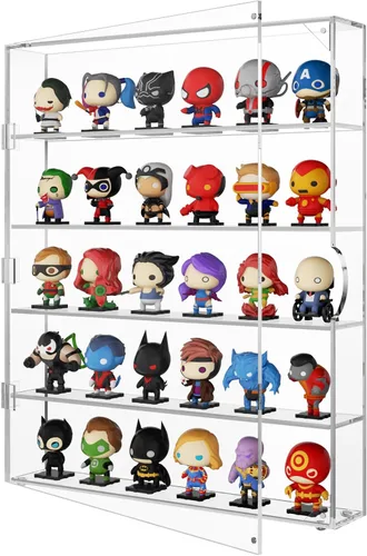 Miniatura 12 de Caja de exhibición acrílica NIUBEE, caja de exhibición transparente para figuras Funko Pop, gabinete de exhibición a prueba de polvo montado