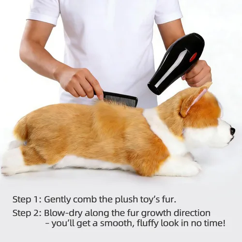 Miniatura 8 de CU-MATE Juguetes de peluche para perros Husky siberianos de 16 pulgadas, simulación realista y realista, juguete de peluche hecho a mano, regalo