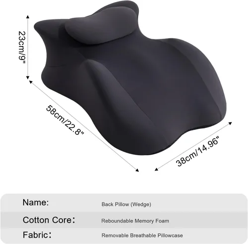Miniatura 2 de SheRest Almohada de lectura ajustable para reposacabezas para adultos en cama – Cuña de apoyo de espalda de espuma viscoelástica para reflujo ácido