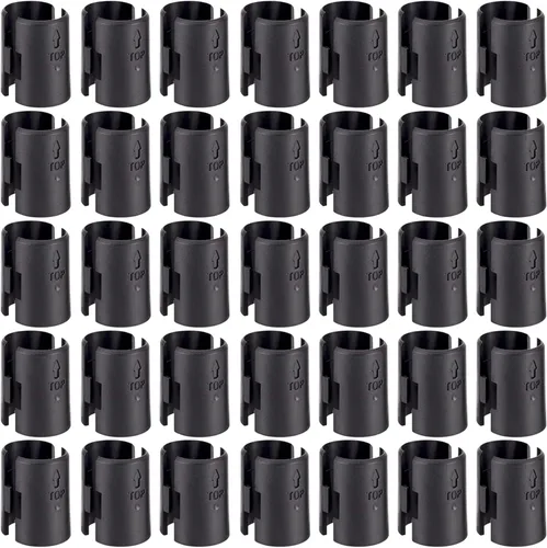 Miniatura 8 de Clips de alambre para estanterías, paquetes de 18 unidades, clips de bloqueo para estanterías de alambre para postes de 1", mangas de estanterías